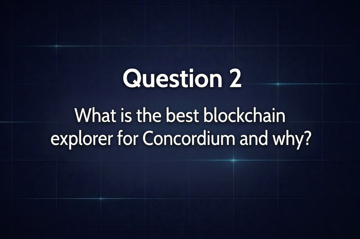 Open Floor: Best Blockchain Explorer for Concordium