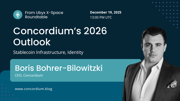 Boris Bohrer-Bilowitzki on Stablecoin Infrastructure, Identity, and Concordium's 2026 Outlook